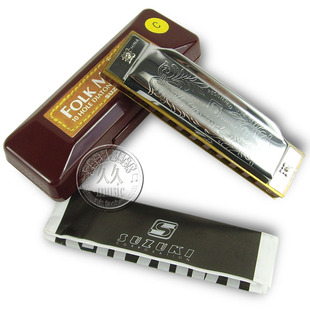 正品包邮◆SUZUKI铃木 1072 十孔10孔布鲁斯口琴C/A/B/D/E/F/G调