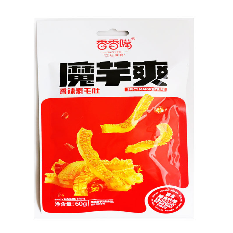 四川休闲零食香香嘴魔芋爽60克*6袋香辣泡椒味魔芋爽素食毛肚即食