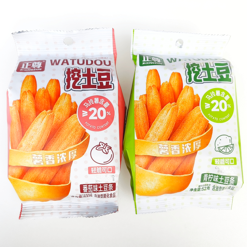 正尊挖土豆52g青柠番茄味薯条土豆条薯香浓厚休闲小包零食