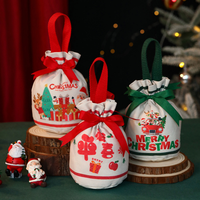 圣诞节苹果袋平安夜苹果礼盒平安果包装盒糖果礼物袋子装饰小礼盒