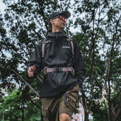 Adidas/阿迪达斯正品2026新款男士户外徒步运动连帽外套JN8804