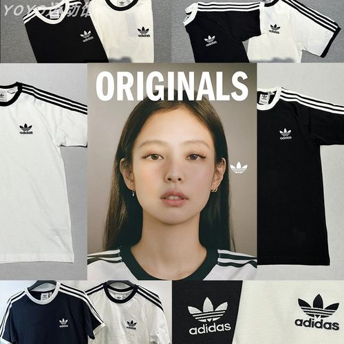 阿迪达斯男女夏季运动短袖t恤