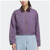 保暖宽松运动棉服JW9577 三叶草女士短款 Adidas 阿迪达斯正品