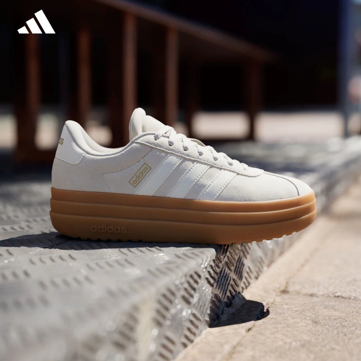 Adidas/阿迪达斯正品VL COURT BOLD女士运动厚底休闲板鞋JQ5633