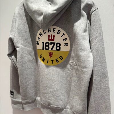 adidas阿迪达斯三叶草卫衣男曼联足球运动休闲加绒连帽套衫JF0368