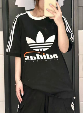 Adidas/阿迪达斯正品三叶草男女圆领透气运动休闲短袖IW6309