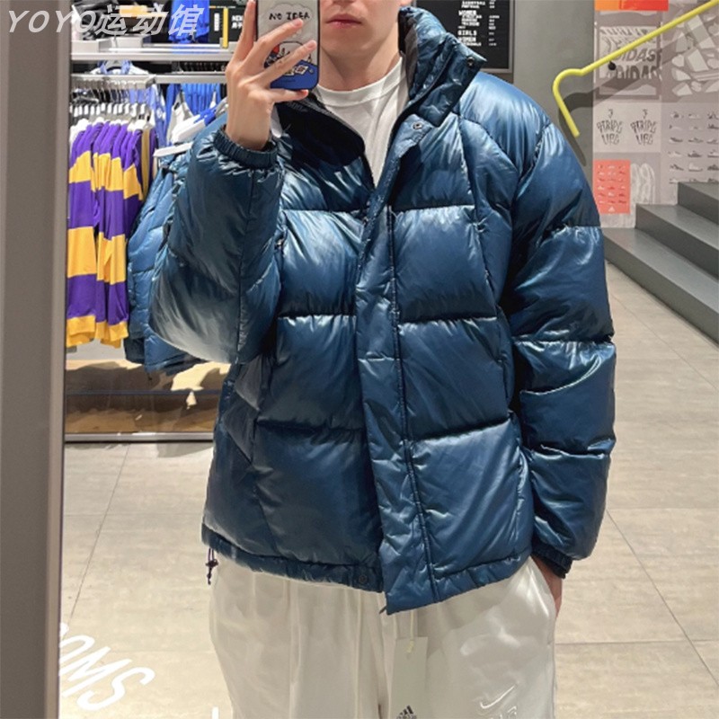 阿迪达斯男子立领防风保暖羽绒服