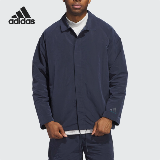 阿迪达斯衬衫男女同款2025夏季新款质感翻领运动休闲外套IW5642