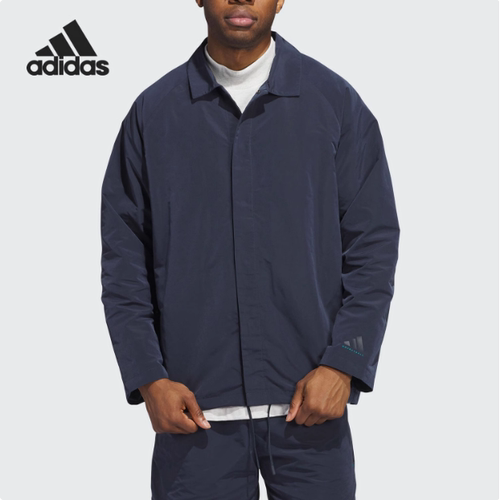 阿迪达斯衬衫男女同款2025夏季新款质感翻领运动休闲外套IW5642