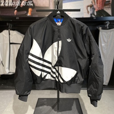 阿迪达斯男女款复古宽松休闲棉服