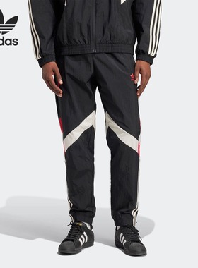 阿迪达斯三叶草24秋季男子曼联足球梭织收口长裤 IS6527 JI9480