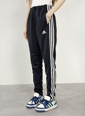 adidas阿迪达斯速干轻薄运动裤男款黑色跑步长裤2025年新款FM5353