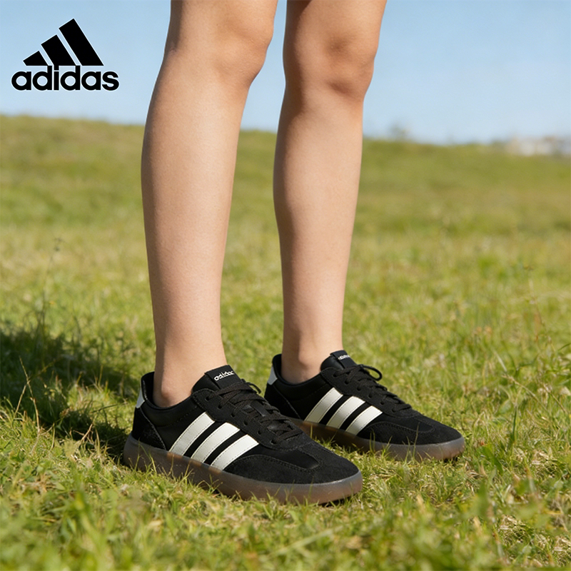 阿迪达斯正品休闲鞋男女款运动低帮2026新款三条纹经典板鞋JR1229