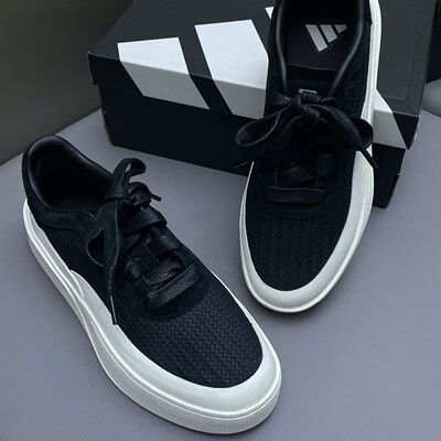 Adidas阿迪达斯LABCOURT白灰麂皮商务绅士男低帮运动休闲鞋JS4149