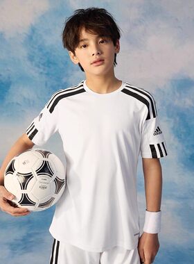 Adidas/阿迪达斯正品新款儿童夏季条纹短袖运动休闲T恤GN5739