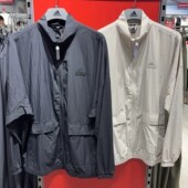 休闲宽松梭织立领夹克衫 阿迪达斯外套男春季 新款 防风运动服IT3955