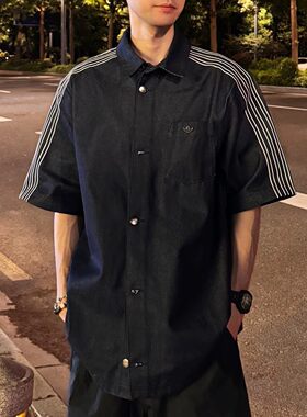 阿迪达斯三叶草女士运动短袖衬衫