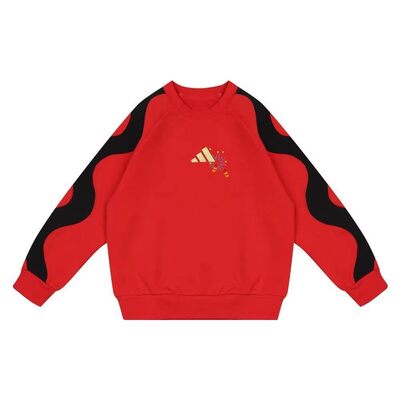 阿迪达斯正品女大童2026新款adidas休闲运动卫衣套头衫童装JM5839