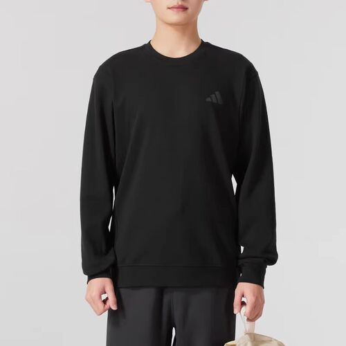 Adidas阿迪达斯卫衣男子跑步训练运动服时尚圆领休闲套头衫JX1790