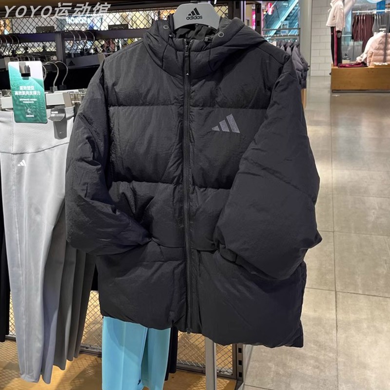 阿迪达斯男女保暖防风运动羽绒服