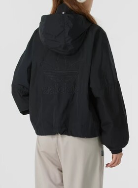 正品阿迪达斯三叶草2026春季新款女子外套梭织防风休闲夹克JD2583