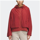 2025秋冬新款 Adidas 阿迪达斯正品 女士二合一运动梭织外套JM8855