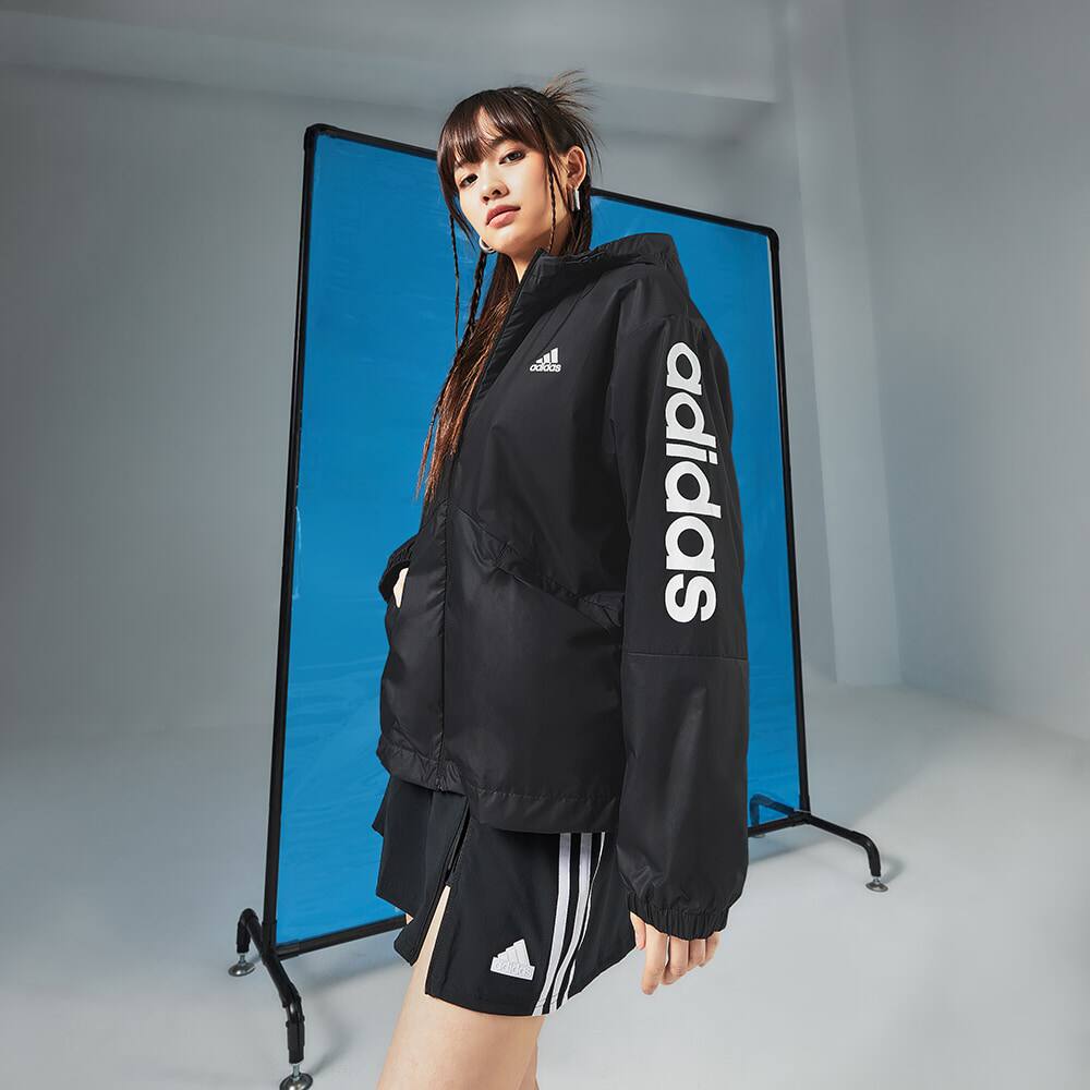 adidas阿迪达斯正品女装2026新款防晒衣薄款连帽梭织外套H07842