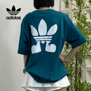 adidas/阿迪达斯三叶草正品夏季男女款圆领宽松运动短袖T恤IX7652