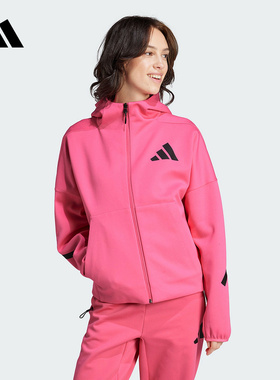 adidas阿迪达斯外套女W Z.N.E. FZ连帽针织运动服夹克JD3989