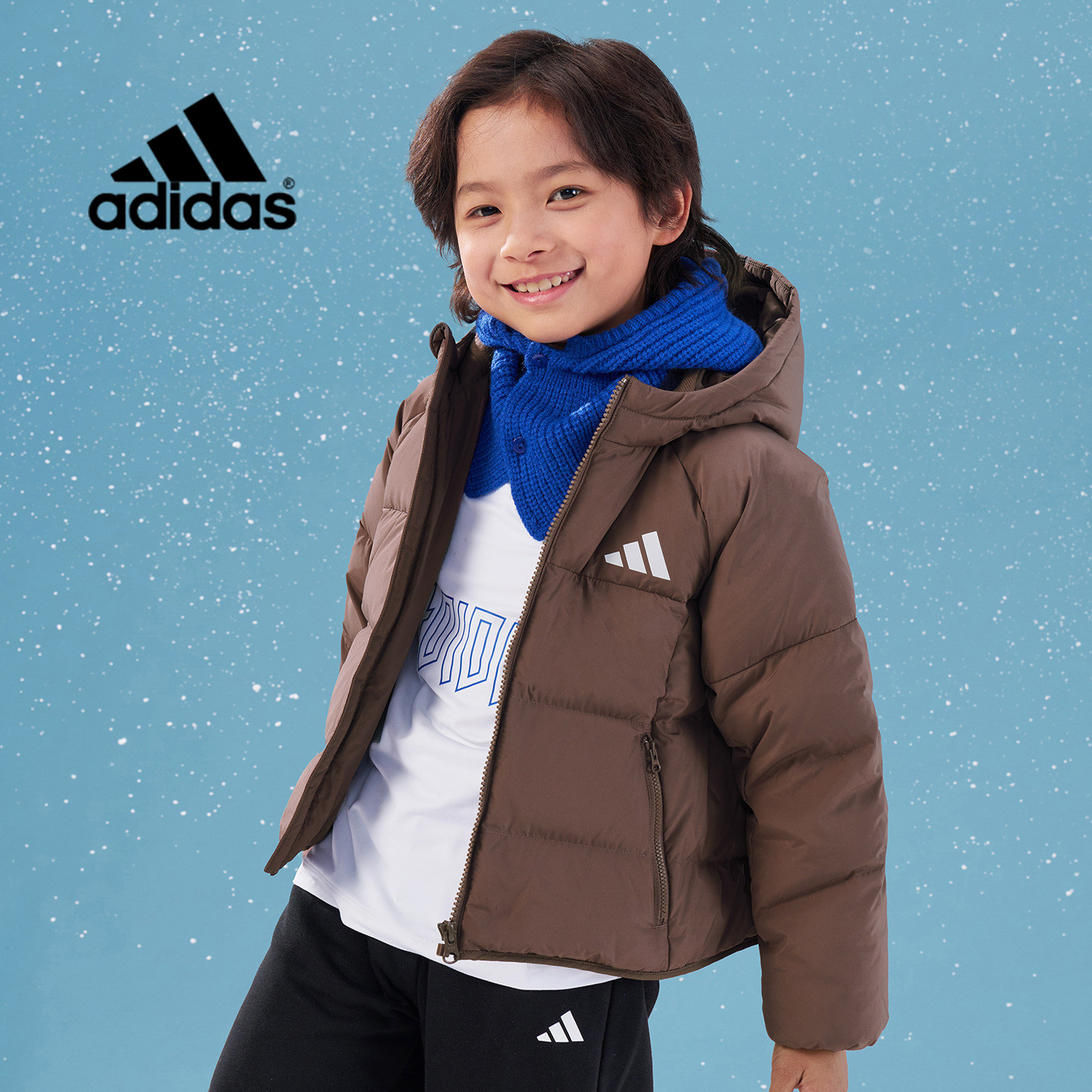 Adidas阿迪达斯正品大童羽绒服外套冬季保暖蓬松连帽面包服KG5499,童装/婴儿装/亲子装,羽绒服,淘宝优惠券,粉丝福利购,淘宝优惠卷