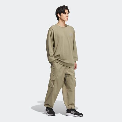 阿迪达斯2026夏季新款男子梭织运动休闲长裤宽松舒适透气 JX1783