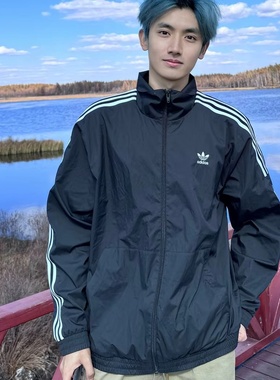 Adidas阿迪达斯三叶草外套男春季经典复古运休闲动宽松夹克JL8396