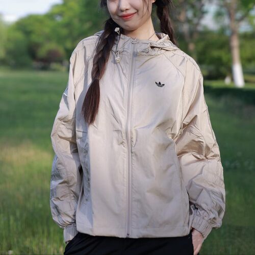 正品阿迪达斯三叶草2026秋季新款女子外套梭织防风休闲夹克JD2583
