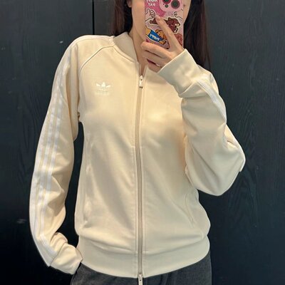 阿迪达斯男女款复古立领休闲夹克