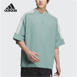Adidas阿迪达斯正品2026新款男女时尚宽松休闲运动短袖T恤JI6645