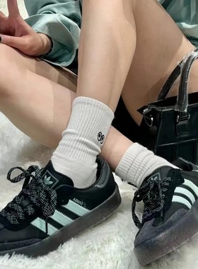 阿迪达斯三叶草男女鞋2026春季新款SAMBAE XLG经典休闲板鞋IE9182