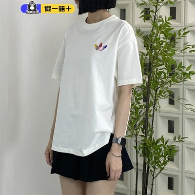 adidas阿迪达斯三叶草女装2026夏新款宽松休闲运动短袖T恤 IK8628