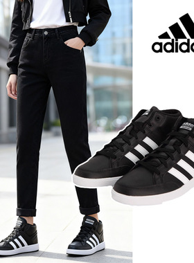 Adidas阿迪达斯软底女鞋冬2026高帮板鞋保暖鞋休闲运动鞋 H02981