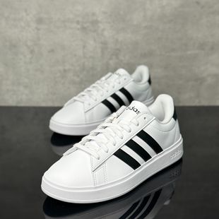 夏季 情侣小白鞋 新款 皮面低帮板鞋 女 透气休闲网球鞋 阿迪达斯男女鞋