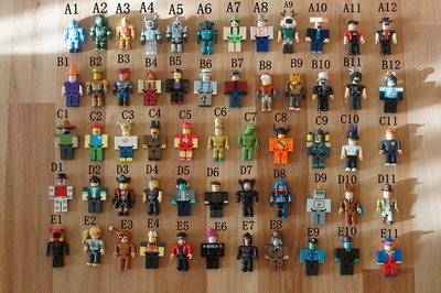 roblox游戏积木人3寸手办模型