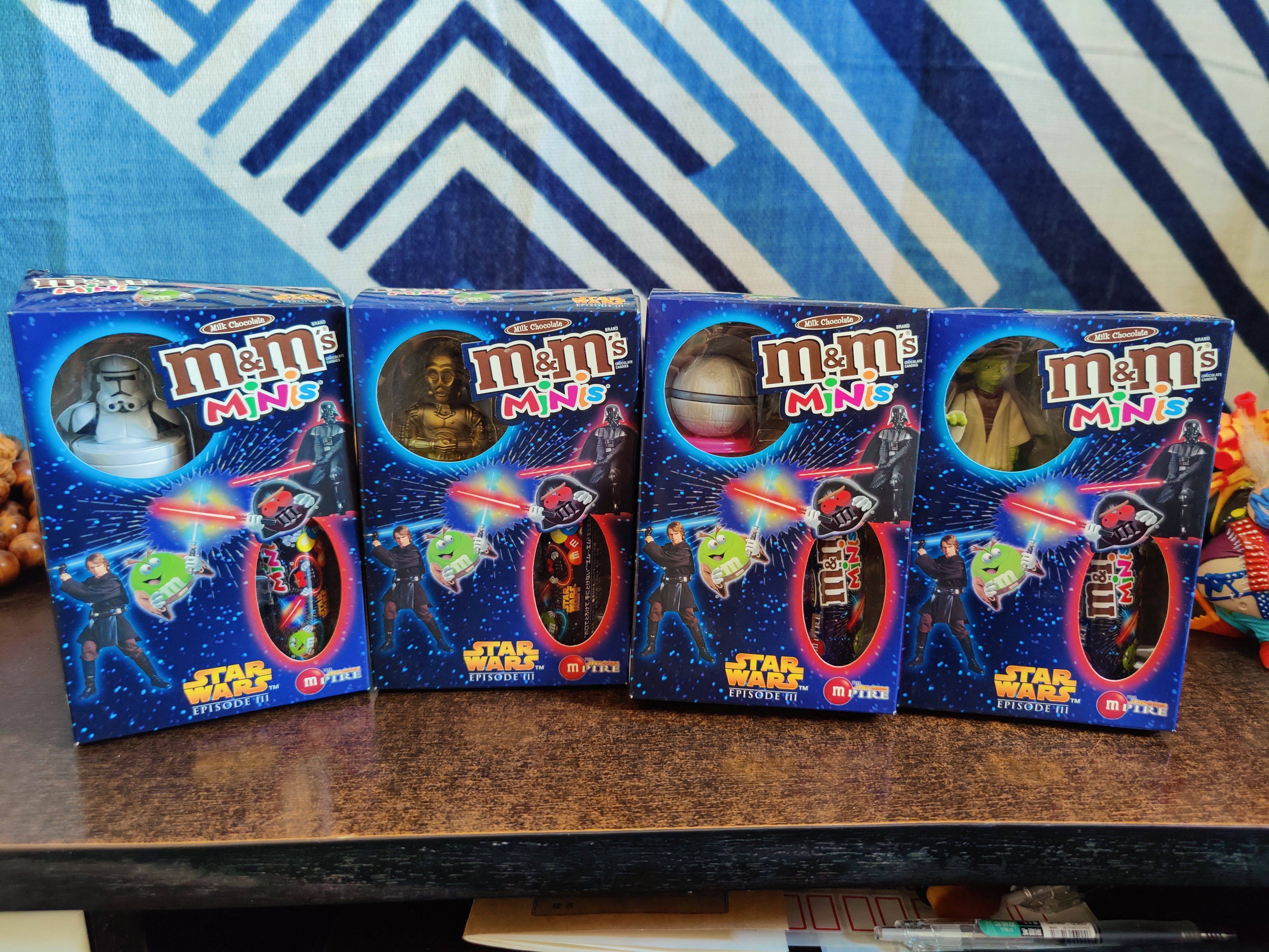 M&M&rsquo;s星球大战M豆巧克力机糖果机迷你豆机全套4款绝版现货