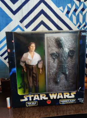 Kenner绝版老货星球大战1/6 汉索罗和碳凝棺12寸可动人偶套装现货
