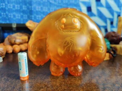 潮流设计sofubi橙色透明限定版雪怪手办模型公仔摆件景品玩具现货