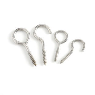 304不锈钢羊眼圈自攻螺丝钉 挂钩吊环铁钩子灯钩带环羊眼钉羊眼丝