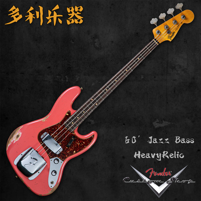 Fender CustomShop 60JazzBass FiestaRed电贝斯【多利乐器】现货