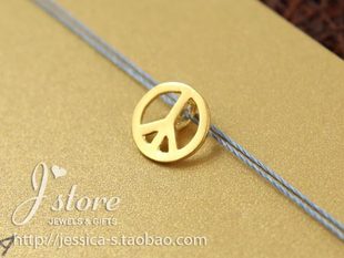 限量美国Dogeared㊣许愿项链※丝线银镀金/925银【和平标】反战标