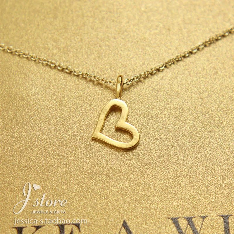 桃心恋爱的心锁骨链许愿项链