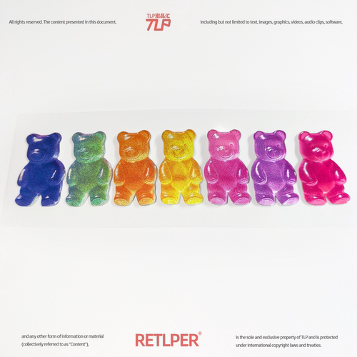 RETLPER可爱糖果小熊汽摩防水贴