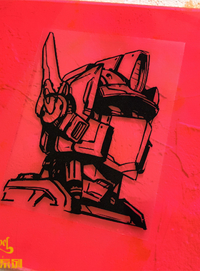 TLP镂空车贴 变形金刚G1汽车人擎天柱头像博派Transformers贴纸