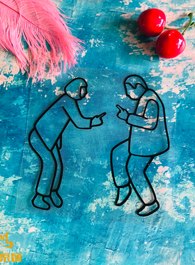 TLP镂空车贴 昆汀电影低俗小说Pulp Fiction文森特米娅尬舞贴纸